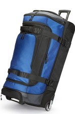 Amazon Basics 35-Inch Large Rolling Duffel Bag for Travel with Wheels Blue