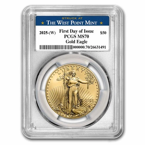 2025-(W) 1 oz American Gold Eagle MS-70 PCGS (FDI, West Point)