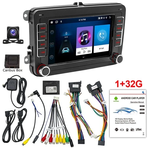 Per VW Golf 5 6 Plus Touran Caddy Jetta autoradio Android 14 Apple Carplay NAVI - Foto 19 di 22