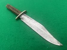 1905-1936 AW Wadsworth Son Czechoslovakia XLNT Bone W/boot Sheath Bowie Knife 1