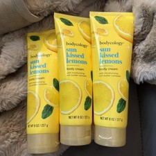 3 Pack Bodycology Sun Kissed Lemons Body Cream Moisturizing Rich Butter Complex