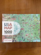Replay USA Map 1000 Piece Jigsaw Puzzle-NEW-