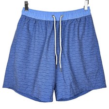 Fair Harbor Mens Large Blue Lined Swim Trunks Shorts Athletic Gym Running 7"