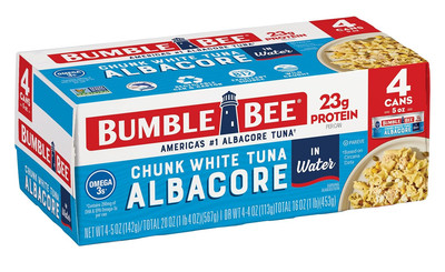 Bumble Bee Chunk White Albacore Tuna in Water, 5 Oz Can (Pack of 4) - Wild Caugh