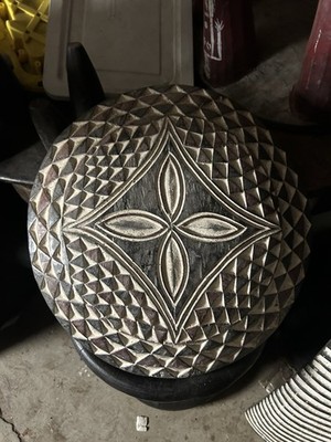 Vintage Zulu Warrior Shield   African Tribal Round Shield   Handmade Decor