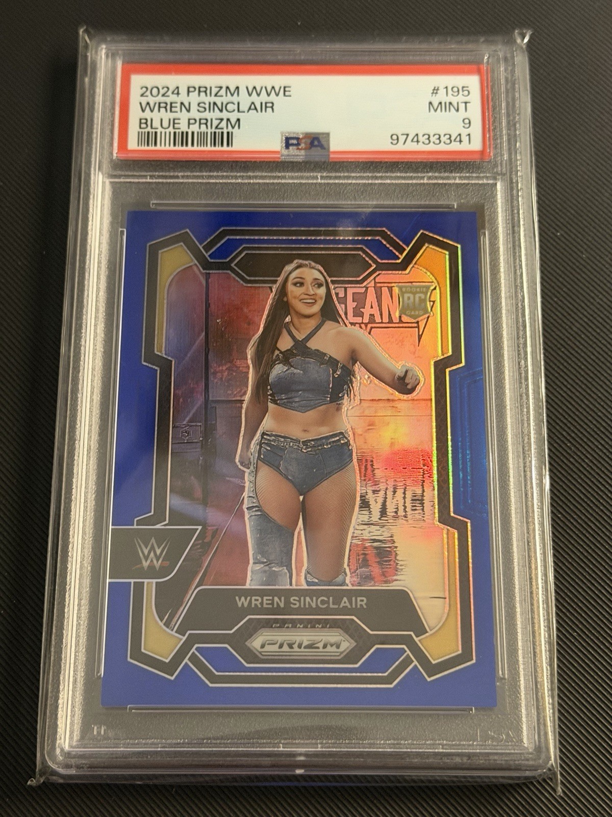 Wren Sinclair 2024 Panini Prizm WWE /199 Blue Prizms Parallel Rookie RC #195