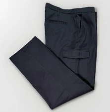 Aramark Authentic Work Wear Cargo Pant Dk Gray Stretch Waist Straight Men 40x32