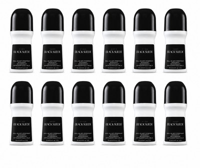 12-Avon Black Suede roll-on anti-perspirant Deodorant 75ml. 2.6fl.oz