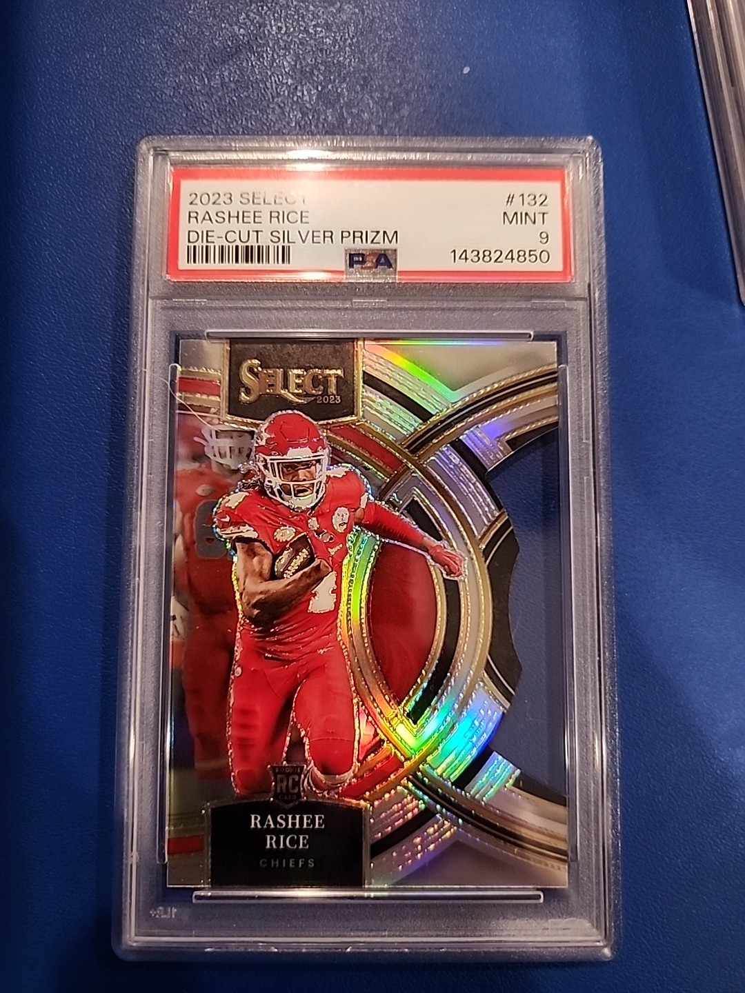 2023 Panini Select - Premier Level Rashee Rice #132 Silver Prizm Die-Cut (RC)