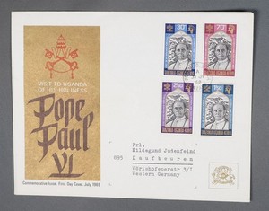 MayfairStamps Tanzania FDC 1969 Pope John Paul II Visit Combo First Day Cover aa