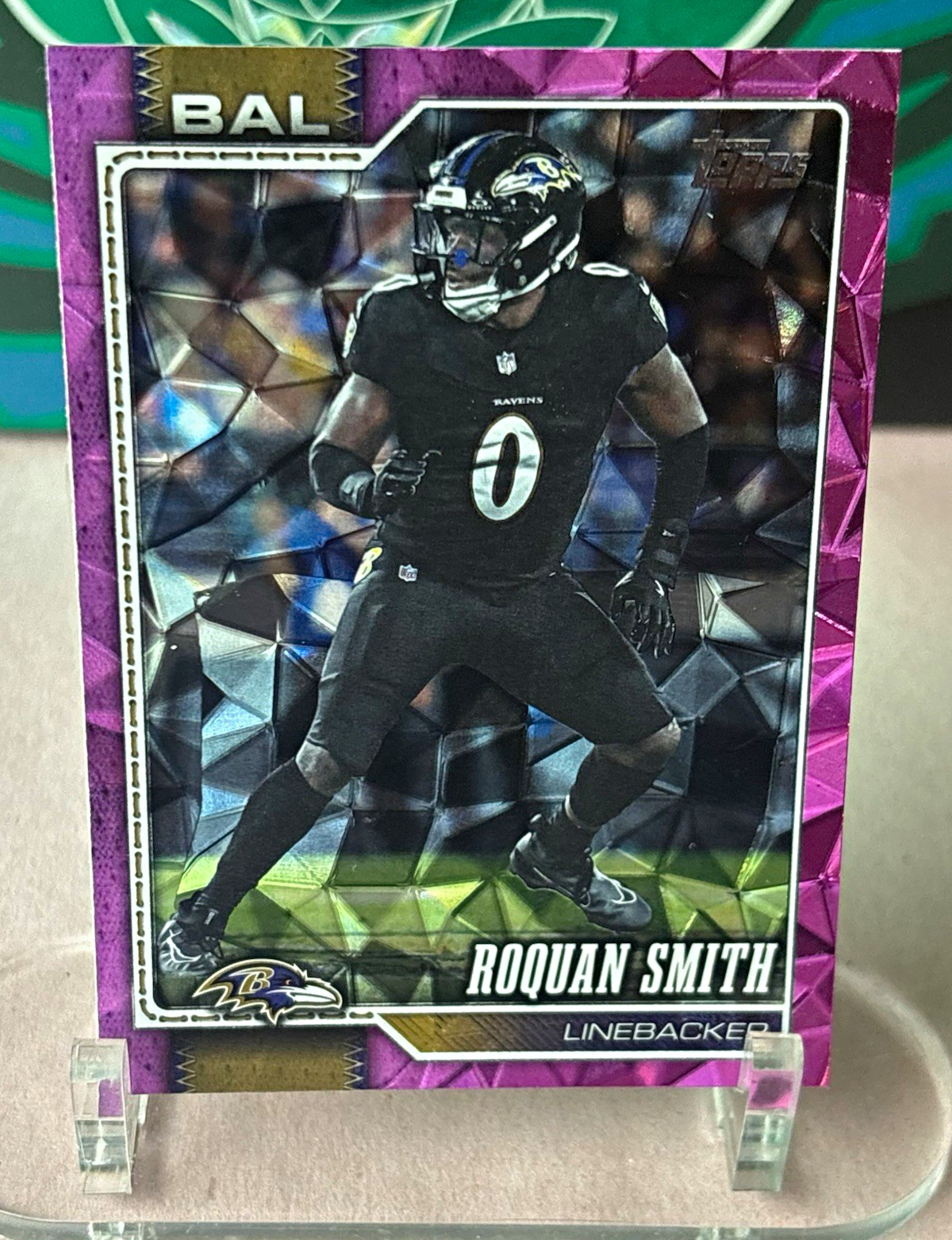Roquan Smith 2026 Topps Flagship #17 Pink Diamante Baltimore Ravens NFL