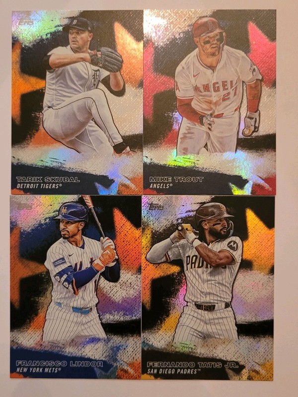2026 Topps S1 Stars of MLB 4 Card Lot Skubal, Trout, Lindor & Tatis Jr.
