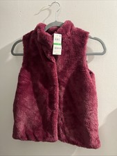 Epic Threads Girls Vest Soft Furry Size large-Boysenberry