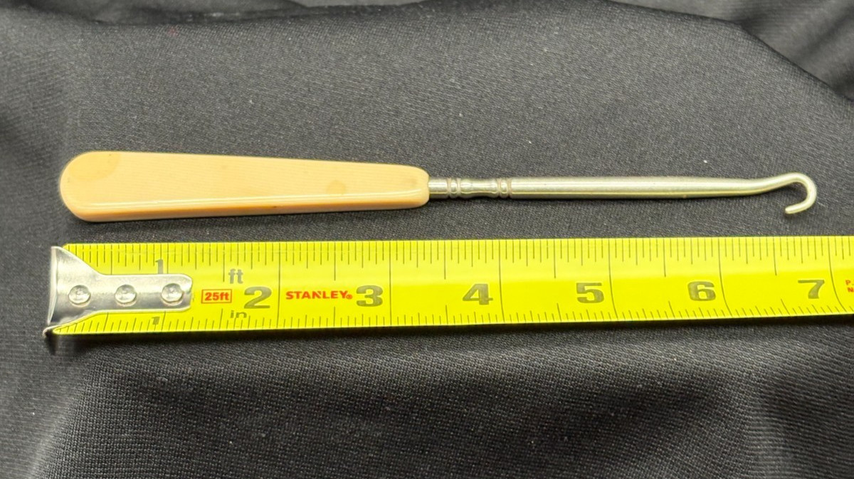 Vintage Boot Button Hook, Bakelite Handle - image 2