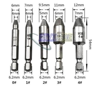 NEW Drill Tool Set   Shank   Nickel Screw Stud Bolt Easy Extractor #jd