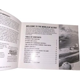 Silent Service Nes Manual Instruction Booklet