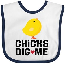 Inktastic Easter Baby Boy Chicks Dig Me Baby Bib 1st Chick Holiday Spring Funny