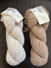 CASCADE YARN baby alpaca chunky color #565 Ecru & #556 PERU 108 Yds 100gr/3.5oz