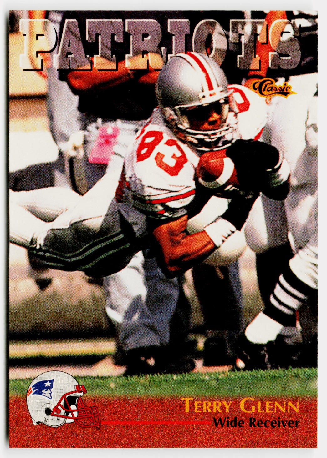 1996 Classic NFL Rookies Terry Glenn #5 - New England Patriots