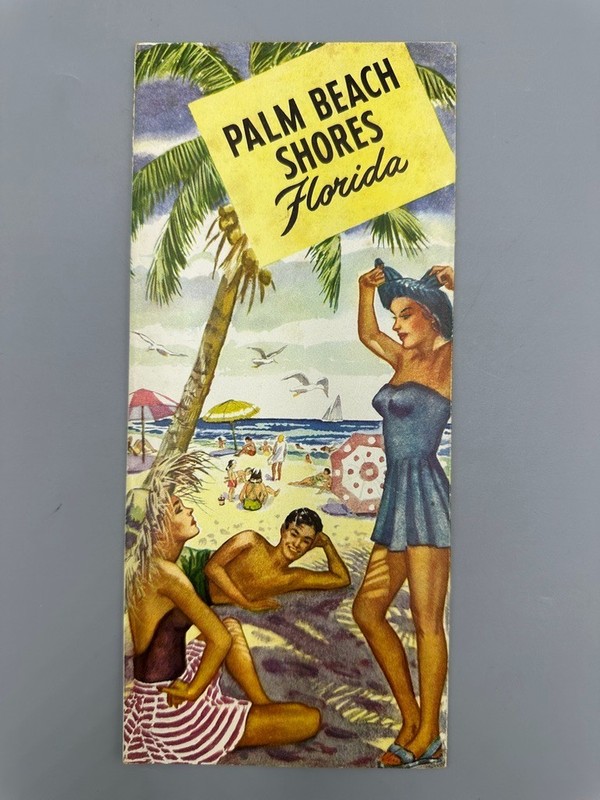 1950s PALM BEACH SHORES FLORIDA Real Estate Housing ADVERTISING BROCHURE