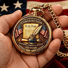 Classic 250Th Anniversary Commemorative Pocket Watch Statue of Liberty