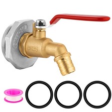 2 Inch Brass Barrel Faucet Drum Barrel Spigot w/ EPDM Gasket for 55 Gallon Drum