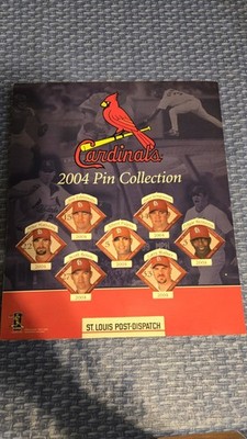 St Louis Cardinals 2004 Post-Dispatch Complete Pin Collection With Folder...t3