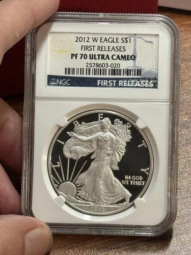 2012 W American Silver Eagle NGC PF70 PR70 Ultra Cameo First Releases (Slab1115)