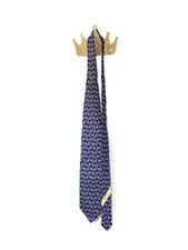 VALENTINO Blue & Gold Silk Men's Tie Neckwear Made In Italy AK05