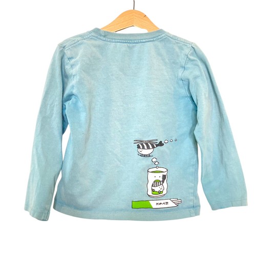 Sushi Graphic Printed Long Sleeve T Shirt Unisex Size 5 Blue - Picture 2 of 10