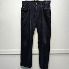 Pantalones de mezclilla Tommy Bahama negros piernas rectas tacto suave para hombre talla 35x34