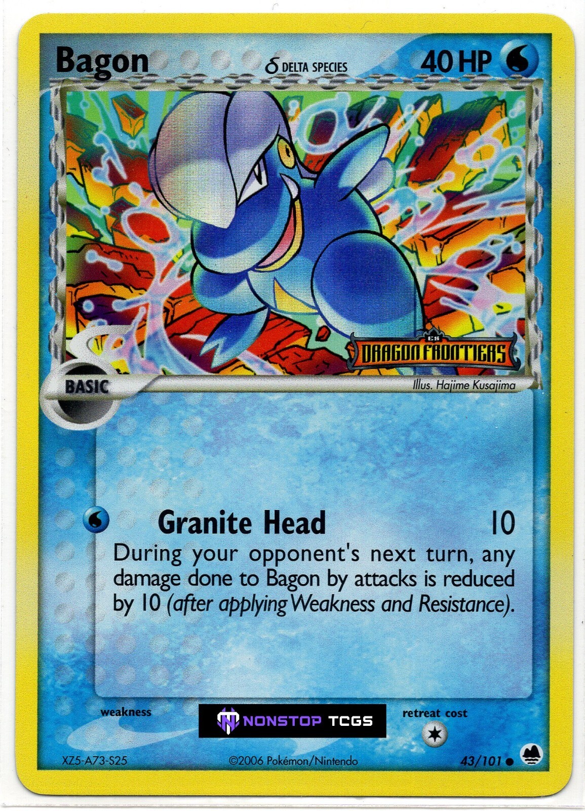 Bagon Delta Species 43/101 Pokemon TCG Dragon Frontiers Reverse Holo