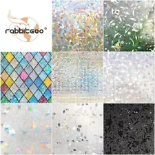 rabbitgoo 3D Privacy Window Film Stained Glass Decorative Rainbow Cling Sticker