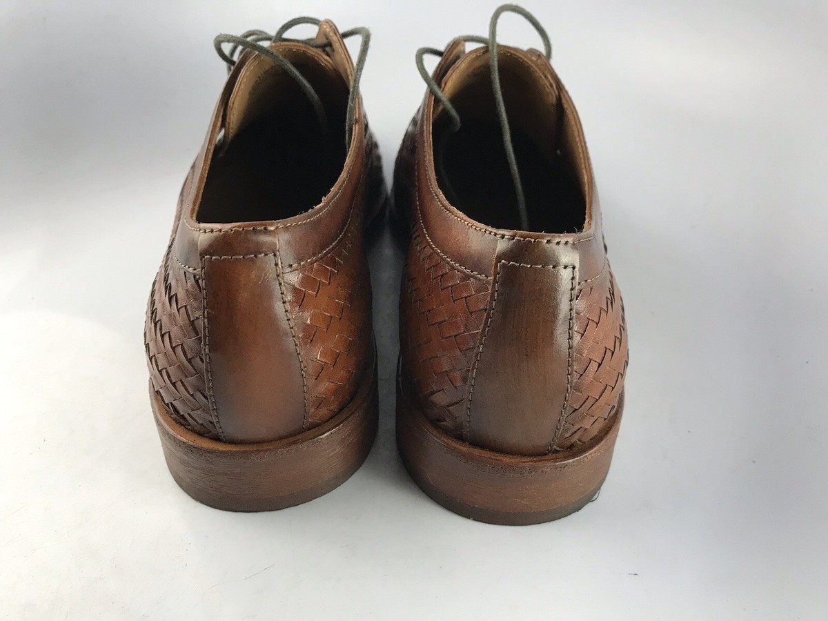 Robert Talbott Bolinas Brown Woven calfskin leather Derby  display picture 1