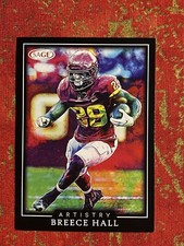 2022 Sage Breece Hall Artistry Black Parallel #34 New York Jets Iowa State