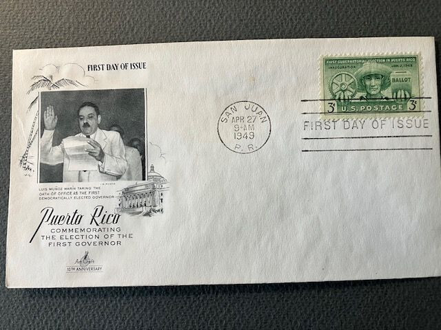 FDC, Puerto Rico, 3c, 1949 (Art Craft, unaddressed)