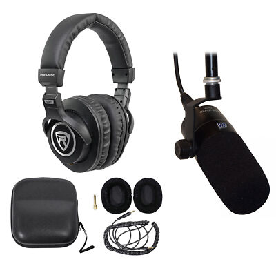 PRESONUS PD-70 Dynamic Broadcast Mic Podcast Recording Microphone + Headphones