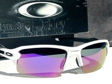 NEW Oakley FLAK 2.0 WHITE w POLARIZED Galaxy Violet Sunglass 9188
