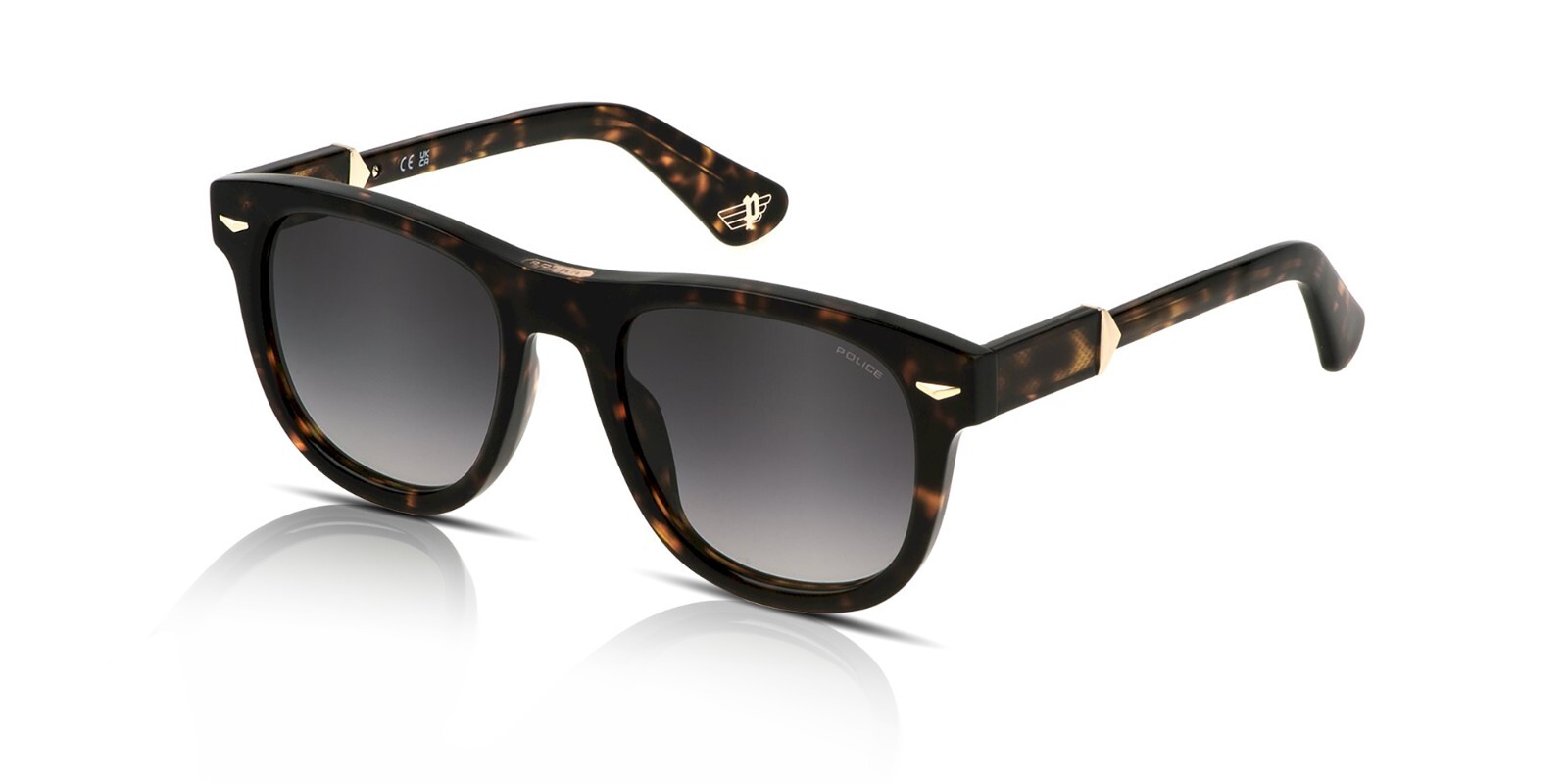 Police Monument 5 SPLL87 06E4 Shiny Brown Havana/Smoke Gradient Sunglasses
