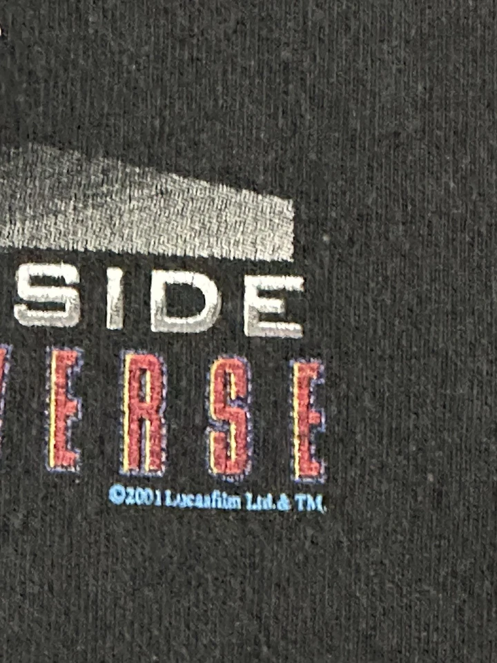 Vtg Disney World Star Wars Dark Side Shirt Youth Large Long Sleeve Vader 2001 - Image 4 of 4