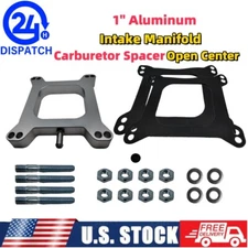 For Square Bore Holley Edelbrock Intake Manifold 1" Aluminum Carburetor Spacer 