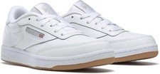 Big Kids Reebok Club Champion Tennis Shoes 100000213 White-Gum 100 Original