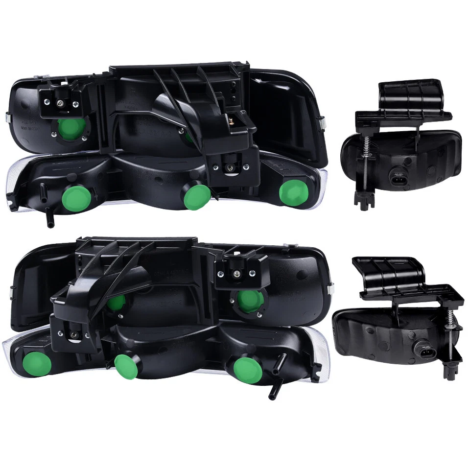 Headlights+Fog Lights Fit For 1999-2002 Chevy Silverado 2000-2006 Tahoe Suburban - Image 2 of 4