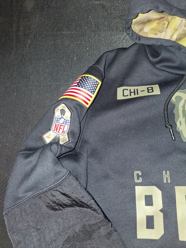 Sudadera con capucha Nike Salute To Service NFL Chicago Bears para hombre talla mediana  Foto 2 de 4
