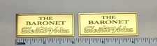 ElectroVoice EV The Baronet Speaker Badge Custom Engraved Brass Pair Free Ship