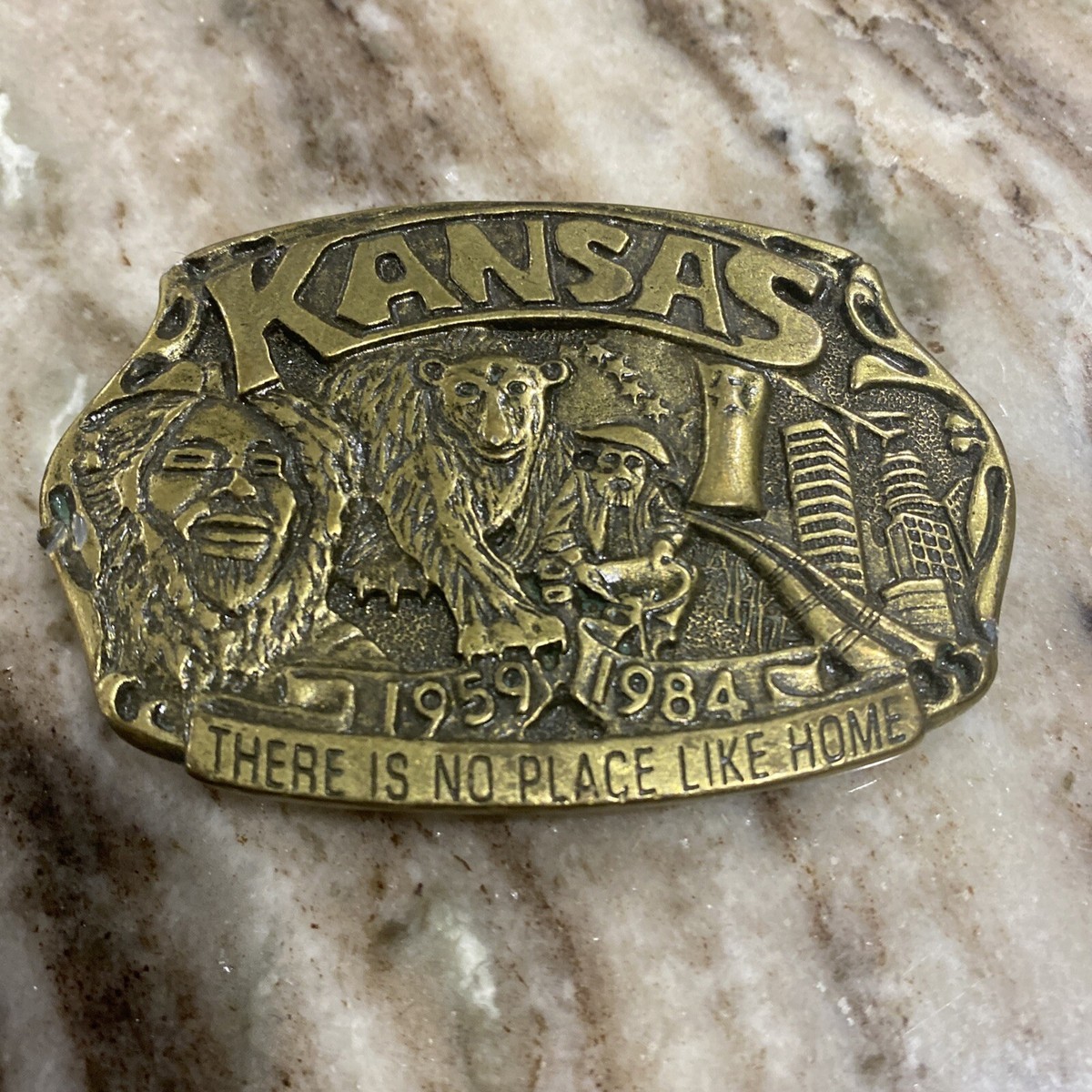 専用ページ2 Vintage 1959 - 1984 KANSAS THERE IS NO PLACE LIKE HOME Brass Tone