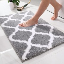Rugs Bath Soft Microfiber Absorbent Bathroom Rug Mat Extra Luxury Non-Slip
