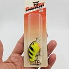 Vtg New Pre Pradco Bandit 1100 Mini Crankbait 1106 Chart Black Stripes Crankbait
