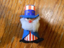 Patriotic American Uncle Sam Shelf Sitter 3.25" HARD BODY VGC
