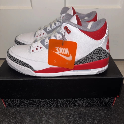 Size 10 Men’s- Jordan 3 Retro Fire Red 2022 DN3707-160 New With Box